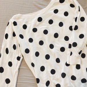 Old Navy 3/4 Sleeve Polka Dot Sweater